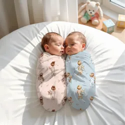 Σεντόνια Λίκνου Σετ Goodnight - Ροζέ - Διάσταση: (2) 70 x 120 cm