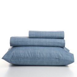 Μαξιλαροθήκες Salonica Βικτωριανό (μπλε) σχέδιο κατωσέντονο