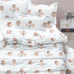 Σεντόνια Σετ Pilot Moνό - Σιέλ - Διάσταση: (2) 160 x 250 cm + 50 x 70 cm