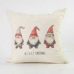 Μαξιλάρι Διακοσμητικό Χριστουγεννιάτικο Printed Σχέδιο 105 - Εκρού - Διάσταση: 45 x 45 cm