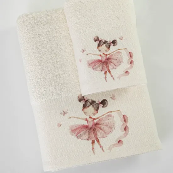 Πετσέτες Σετ 2ΤΜΧ Balletto Εκρού - Εκρού - Διάσταση: 70 x 120 / 30 x 50 cm