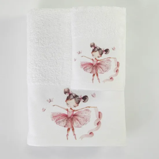 Πετσέτες Σετ 2ΤΜΧ Balletto Λευκό - Λευκό - Διάσταση: 70 x 120 / 30 x 50 cm