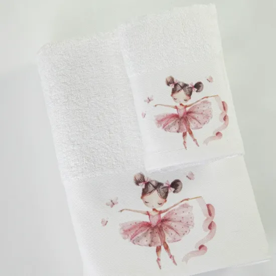 Πετσέτες Σετ 2ΤΜΧ Balletto Λευκό - Λευκό - Διάσταση: 70 x 120 / 30 x 50 cm