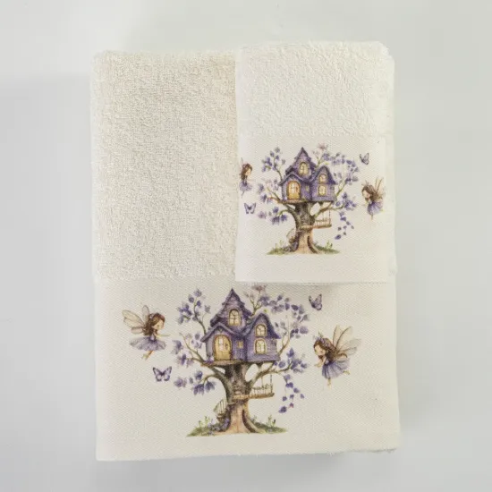 Πετσέτες Σετ 2ΤΜΧ Magic Garden Εκρού - Εκρού - Διάσταση: 70 x 120 / 30 x 50 cm