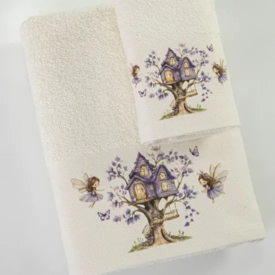 Πετσέτες Σετ 2ΤΜΧ Magic Garden Εκρού - Εκρού - Διάσταση: 70 x 120 / 30 x 50 cm