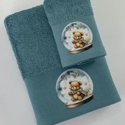 Πετσέτες Σετ 2ΤΜΧ Snowball - Πετρόλ - Διάσταση: 70 x 120 / 30 x 50 cm