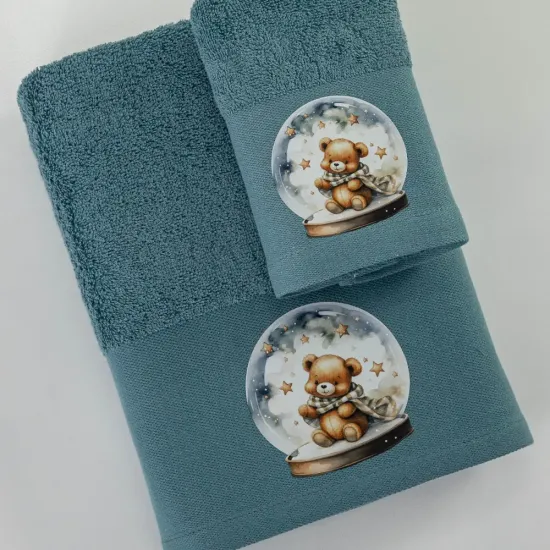 Πετσέτες Σετ 2ΤΜΧ Snowball - Πετρόλ - Διάσταση: 70 x 120 / 30 x 50 cm