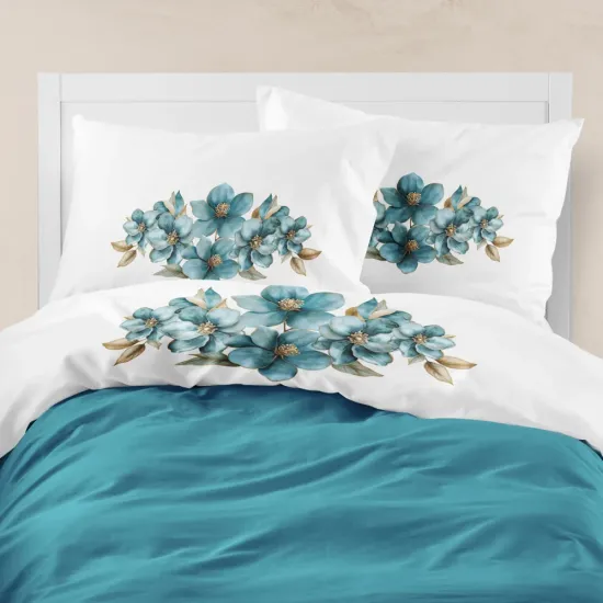 Σεντόνι Digital Print Σετ Emerald Υπέρδιπλο - Λευκό - Διάσταση: 220 x 240 cm + (2) 50 x 70 cm