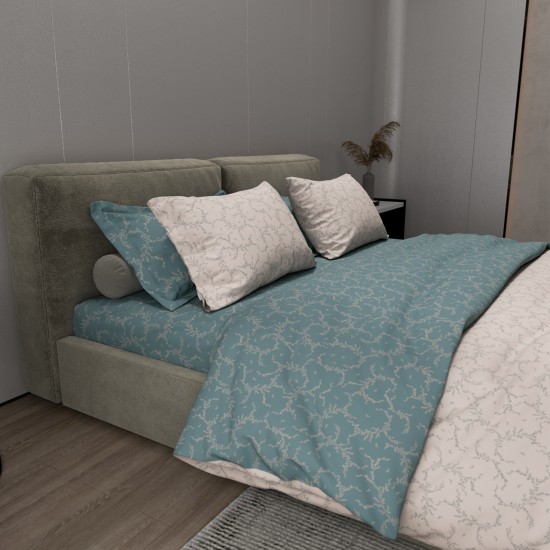 Μαξιλαροθήκες Salonica Όνειρα (μπλε) σχέδιο πανωσέντονο