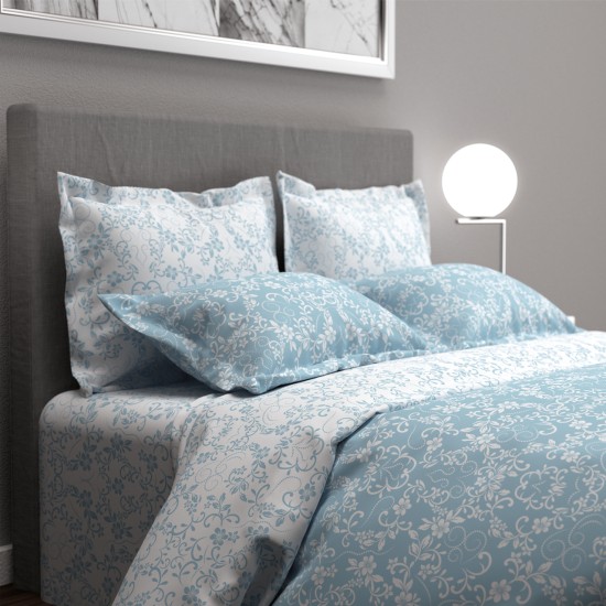 Πάπλωμα μονό 160x230εκ. Salonica Σελήνη (μπλε)