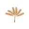 Beauty Home 6 κλαδιά έλατου σε κλαδί ματ χρυσό 17 cm