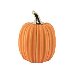 Beauty Home Κολοκύθα από Ρητίνη σε Πορτοκαλί & Χρυσό Ø10 x 13 cm