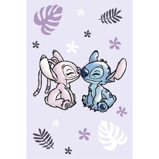 Κουβέρτα Fleece Stitch & Angel - Λιλά - Διάσταση: 100 x 150 cm
