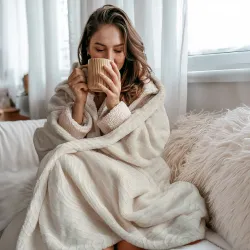 Κουβέρτα Jungle Μονή - Γκρι - Διάσταση: 160 x 240 cm