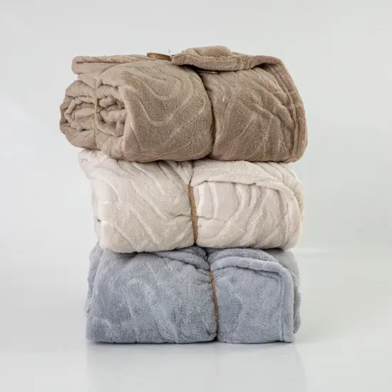 Κουβέρτα Jungle Υπέρδιπλη - Εκρού - Διάσταση: 220 x 240 cm