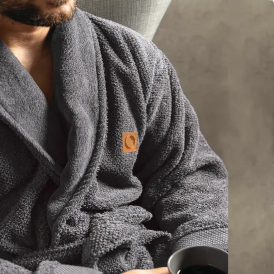 Μπουρνούζι Ενηλίκων Με Γιακά Lava Μέντα - Μέντα - Διάσταση: L