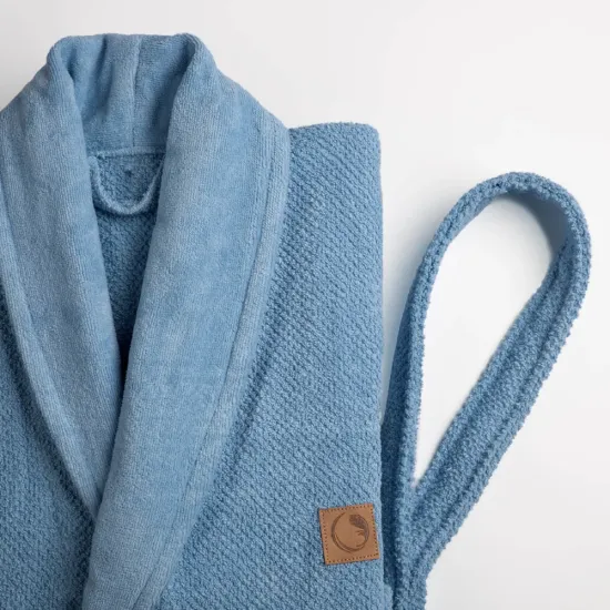 Μπουρνούζι Ενηλίκων Με Γιακά Lava Πετρόλ - Πετρόλ - Διάσταση: L