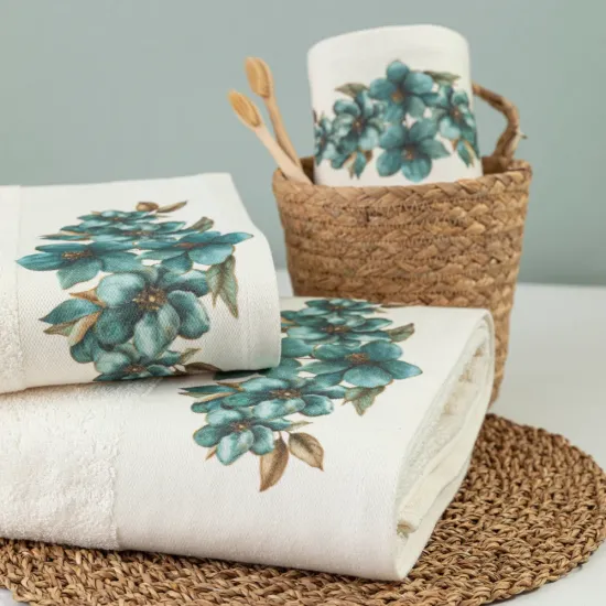 Πετσέτες Σετ 3ΤΜΧ Emerald - Εκρού - Διάσταση: 70 x 140 / 50 x 90 / 30 x 50 cm