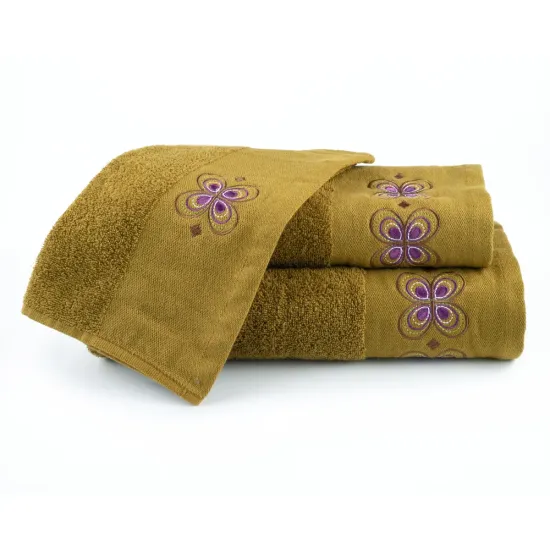 Πετσέτες Σετ 3ΤΜΧ Petalouda - Τερακότα - Διάσταση: 70 x 140 / 50 x 90 / 30 x 50 cm