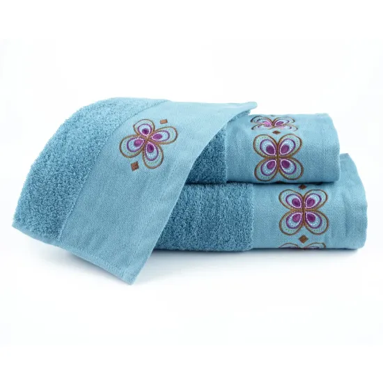 Πετσέτες Σετ 3ΤΜΧ Petalouda - Τερακότα - Διάσταση: 70 x 140 / 50 x 90 / 30 x 50 cm