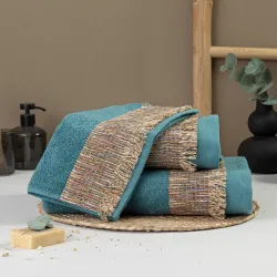 Πετσέτες Σετ 3ΤΜΧ Siesta - Εκρού - Διάσταση: 70 x 140 / 50 x 90 / 30 x 50 cm