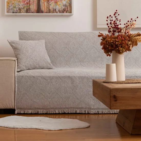 Ριχτάρι Σενίλ Διθέσιο Bari - Γκρι - Διάσταση: 180 x 250 cm