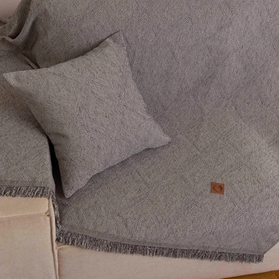 Ριχτάρι Σενίλ Διθέσιο Bari - Γκρι - Διάσταση: 180 x 250 cm