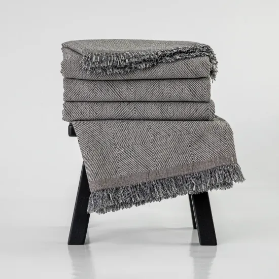 Ριχτάρι Σενίλ Διθέσιο Bari - Γκρι - Διάσταση: 180 x 250 cm