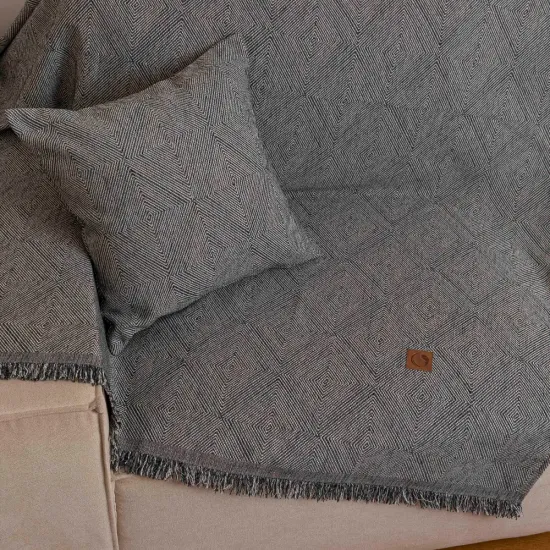 Ριχτάρι Σενίλ Διθέσιο Bari - Γκρι - Διάσταση: 180 x 250 cm