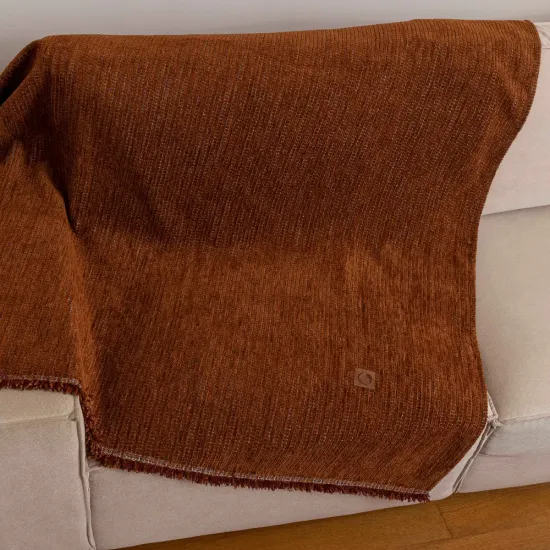 Ριχτάρι Σενίλ Πολυθρόνας Velvet - Γκρι - Διάσταση: 180 x 180 cm