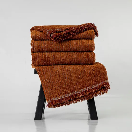 Ριχτάρι Σενίλ Πολυθρόνας Velvet - Γκρι - Διάσταση: 180 x 180 cm