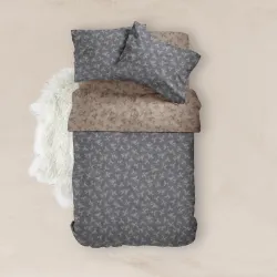 Σεντόνια Εμπριμέ Σετ Elite Μονά - Μπλε - Διάσταση: (2) 160 x 240 cm + 50 x 70 cm