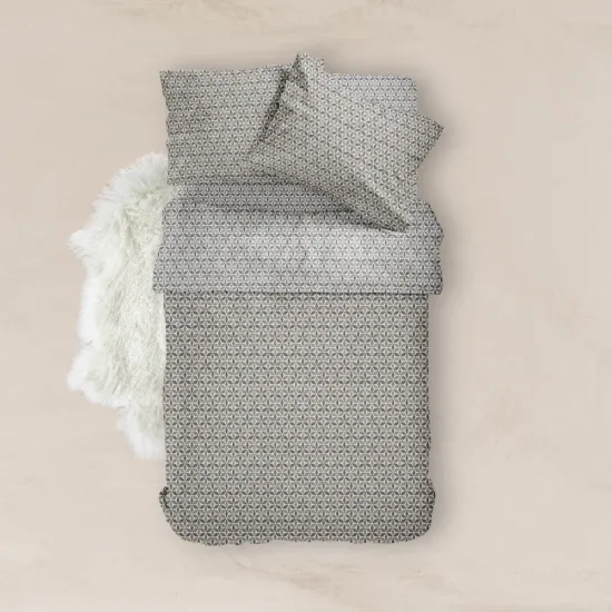 Σεντόνια Εμπριμέ Σετ Honey Μονά - Γκρι - Διάσταση: (2) 160 x 240 cm + 50 x 70 cm