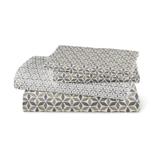 Σεντόνια Εμπριμέ Σετ Honey Μονά - Γκρι - Διάσταση: (2) 160 x 240 cm + 50 x 70 cm