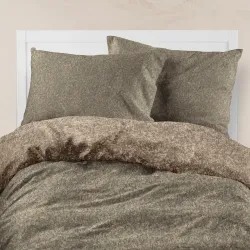 Σεντόνια Εμπριμέ Σετ Honor Υπέρδιπλα - Λαδί - Διάσταση: (2) 240 x 260 cm + (2) 50 x 70 cm