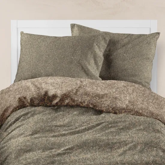 Σεντόνια Εμπριμέ Σετ Honor Υπέρδιπλα - Λαδί - Διάσταση: (2) 240 x 260 cm + (2) 50 x 70 cm