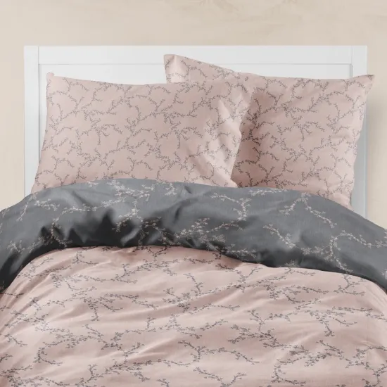 Σεντόνια Εμπριμέ Σετ Nest Μονά - Ροζέ - Διάσταση: (2) 160 x 240 cm + 50 x 70 cm