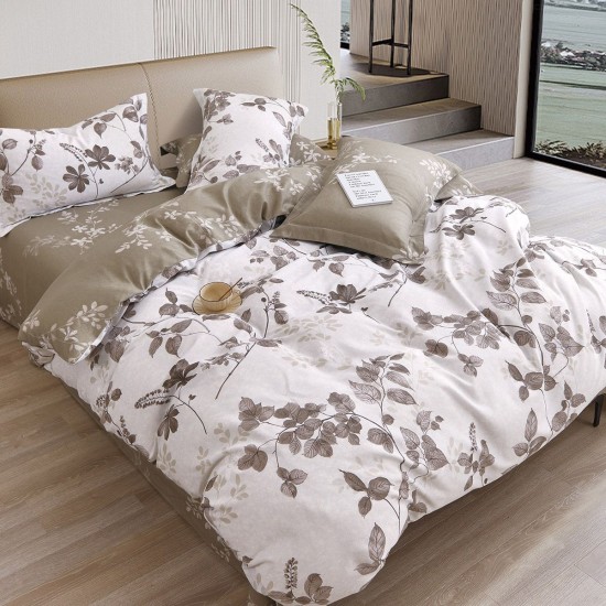 Beauty Home Σετ κουβερλί υπέρδιπλο Art 12275 Alcestis 220x240 Μόκα