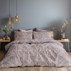 Beauty Home Σετ παπλωματοθήκη φανελένια μονή Gogh Art 12334 160x240 Μόκα