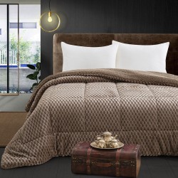 Beauty Home Κουβερτοπάπλωμα ημίδιπλο Art 12654 180x240 Μόκα