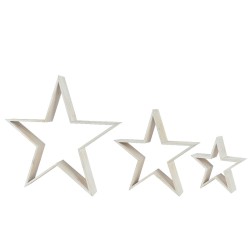 Beauty Home ΞΥΛΙΝΟ ΑΣΤΕΡΙ ΣΕΤ 3 ΤΜΧ 9 x 60 x 57 cm