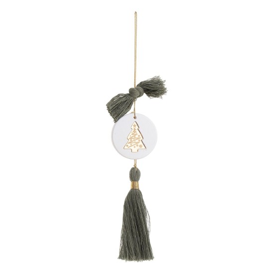 Beauty Home ΚΡΕΜΑΣΤΟ ΣΤΡΟΓΓΥΛΟ ΚΕΡΑΜΙΚΟ ME PLEXI ΔΕΝΤΡΟ ΧΡΥΣΟ ΠΡΑΣΙΝΟ ΕΥΚΑΛΥΠΤΟΥ