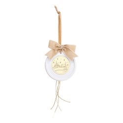 Beauty Home ΚΡΕΜΑΣΤΟ ΣΤΡΟΓΓΥΛΟ ΚΕΡΑΜΙΚΟ ME PLEXI ΧΡΙΣΤ. ΧΩΡΙΟ ΜΠΕΖ