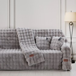 Beauty Home Γούνινο ριχτάρι Διθέσιο Pop Art 8721 180x250 Γκρι