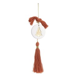 Beauty Home ΚΡΕΜΑΣΤΟ ΣΤΡΟΓΓΥΛΟ ΚΕΡΑΜΙΚΟ ME PLEXI ΔΕΝΤΡΟ ΧΡΥΣΟ ΤΕΡΑΚΟΤΑ