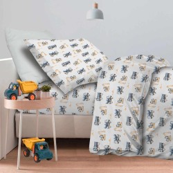 Παιδικό Σεντόνι Με Λάστιχο 1Χ(105Χ200+30)+1Χ(52χ72) Trucks