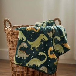 Βρεφική Κουβέρτα Κούνιας (110Χ140) Βελουτέ Dinosaurs