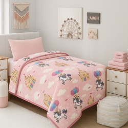 Παιδική Κουβέρτα Βελουτέ Μονή Unicorn Fly