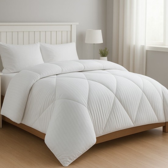 Πάπλωμα Ξενοδοχείου Ριγέ 350γρ Μονό 160X240