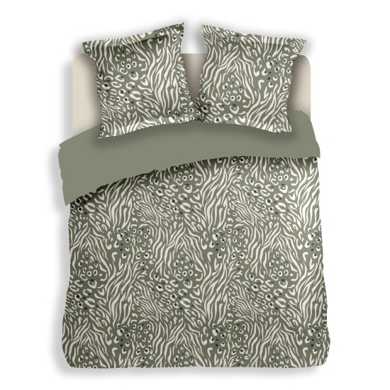 Σεντόνι υπέρδιπλο λάστιχο 180x200+35εκ. Cotton Stories Africa (λαδί)